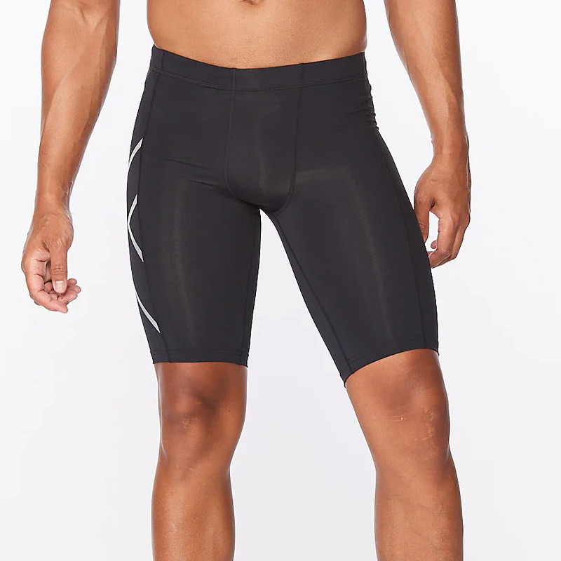 Beli Celana Lari 2Xu Core Compression Shorts Black Silver Original 2Xuma3851Bbs