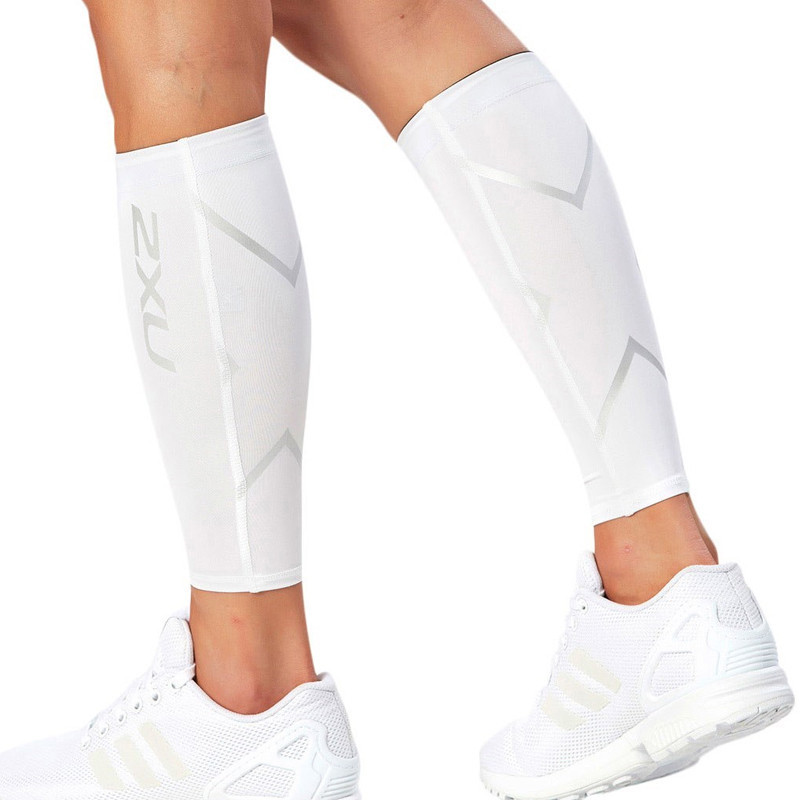 Jual Aksesoris Lari 2Xu Unisex Compression Calf Guards White Original 2Xuua1987Bwh - hoopspoint.com