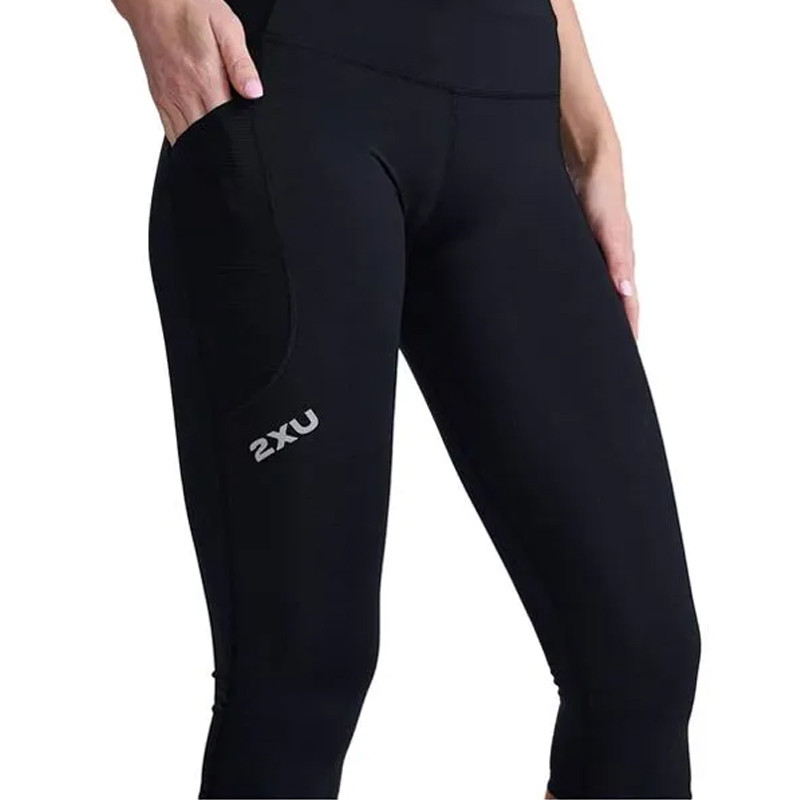 Jual Celana Lari Wanita 2Xu Wmns Aero Mid Rise Compression Quarter Tights Black Original 2Xuwa7016Bbs - hoopspoint.com