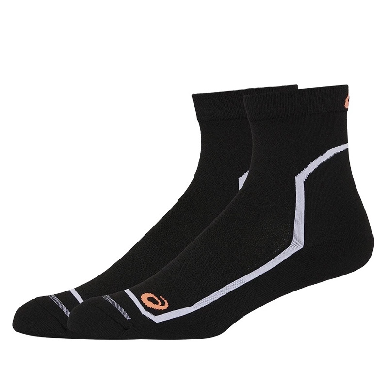 Jual Kaos Kaki Lari Asics Road Quarter Socks Black Original 3013A853.003 - www.hoopspoint.com