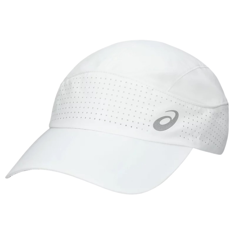 Jual Topi Lari Asics Running Light Woven Cap White Original 3013B124.100 - hoopspoint.com