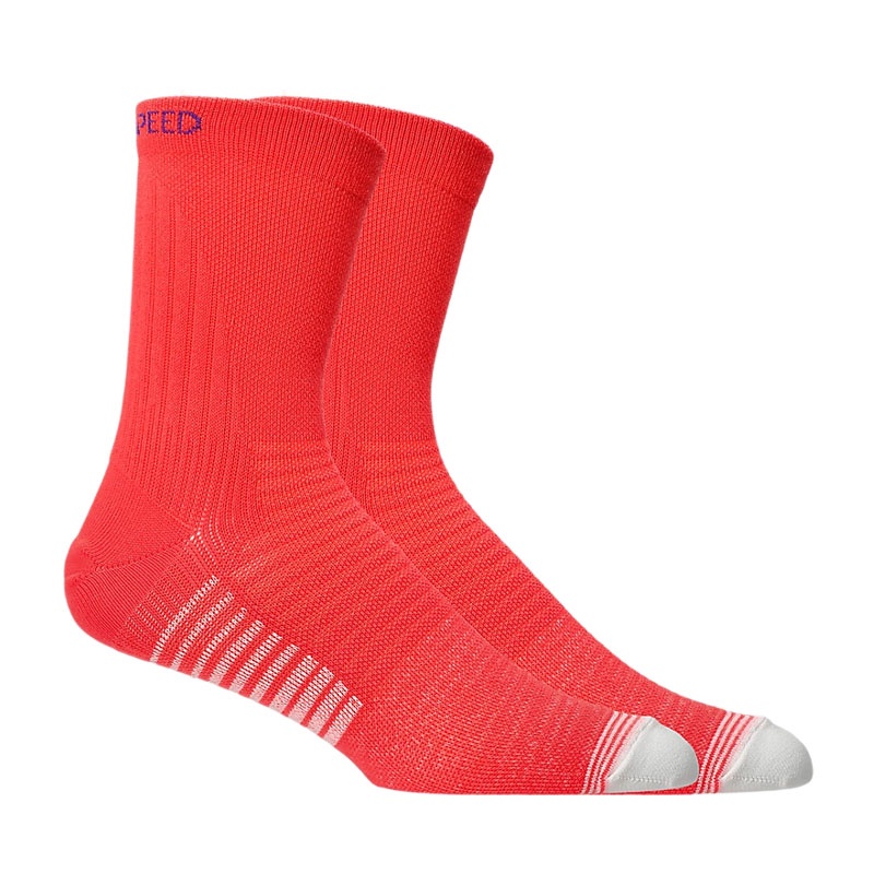 Jual Kaos Kaki Lari Asics Metaspeed Socks Crew Flash Red - Edo Purple Original 3013B225.601 - hoopspoint.com