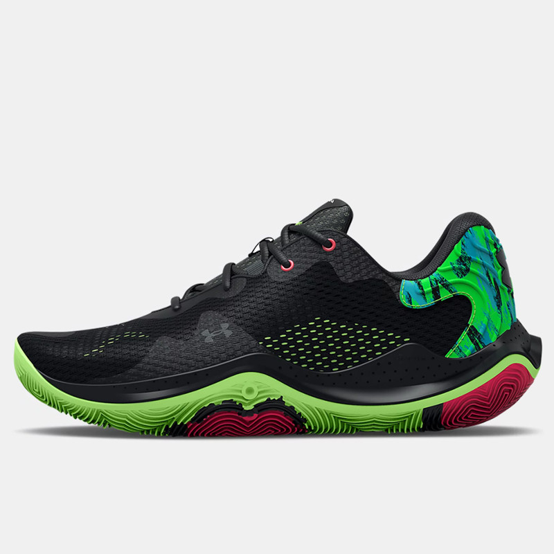 Jual Sepatu Basket Under Armour Ua Spawn 4 Printed Black Quirky Lime Original 3025345-002 - www.hoopspoint.com