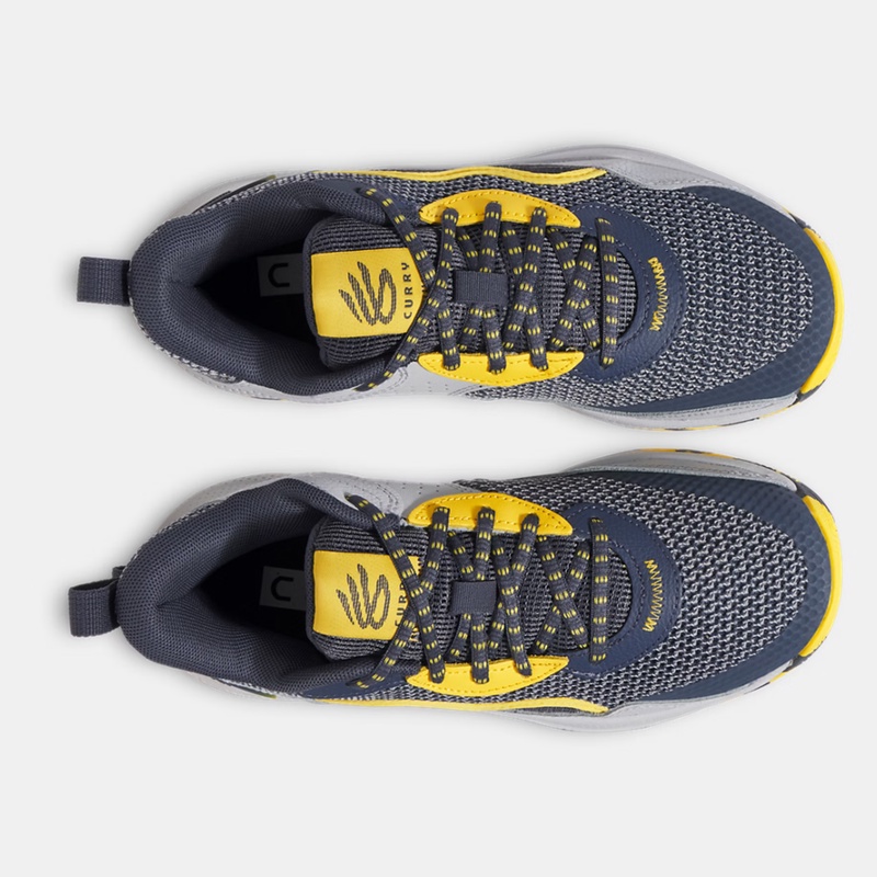 Jual Sepatu Basket Anak Under Armour Curry 3Z 24 Gs Downpour Gray Original 3027627-044 - hoopspoint.com