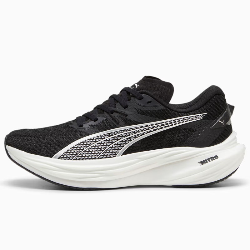 Jual Sepatu Lari Puma Deviate Nitro 3 Puma Black-Puma White Original 309707-01 - hoopspoint.com