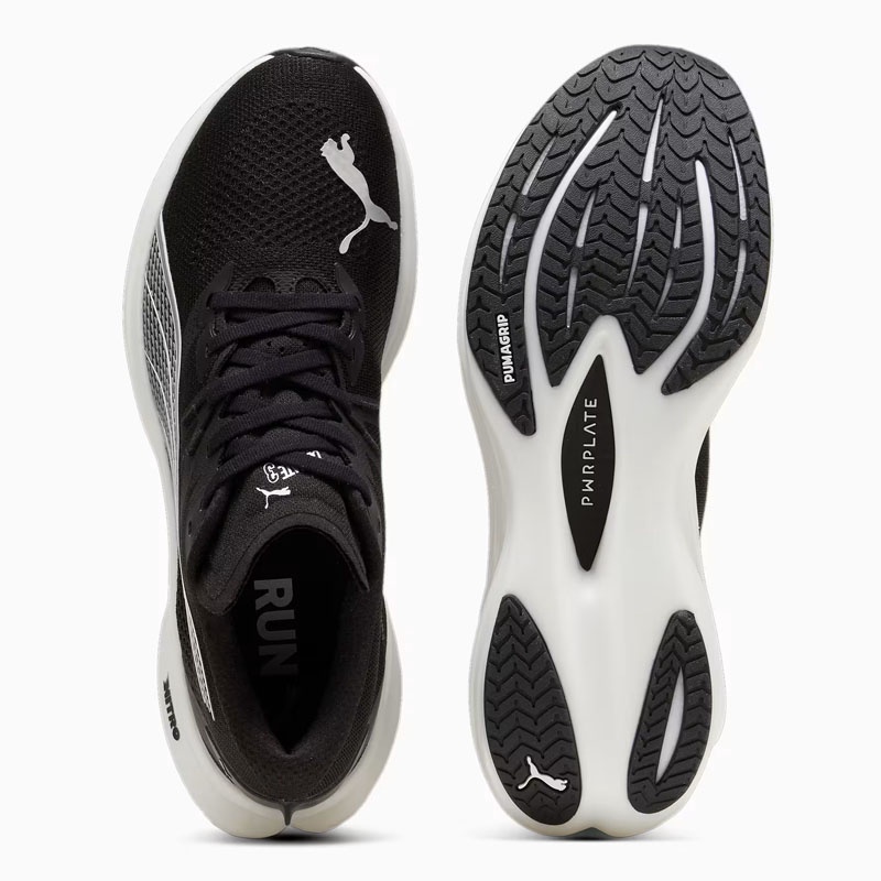 Jual Sepatu Lari Puma Deviate Nitro 3 Puma Black-Puma White Original 309707-01 - hoopspoint.com