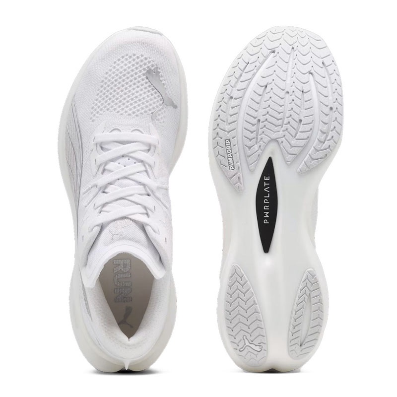 Jual Sepatu Lari Puma Deviate Nitro 3 Puma White-Feather Gray- Original 309707-10 - hoopspoint.com