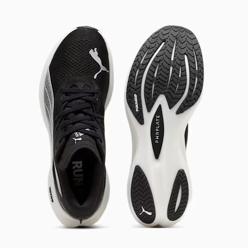 Jual Sepatu Lari Puma Deviate Nitro 3 Black-Shadow Gray Original 30970711 - hoopspoint.com