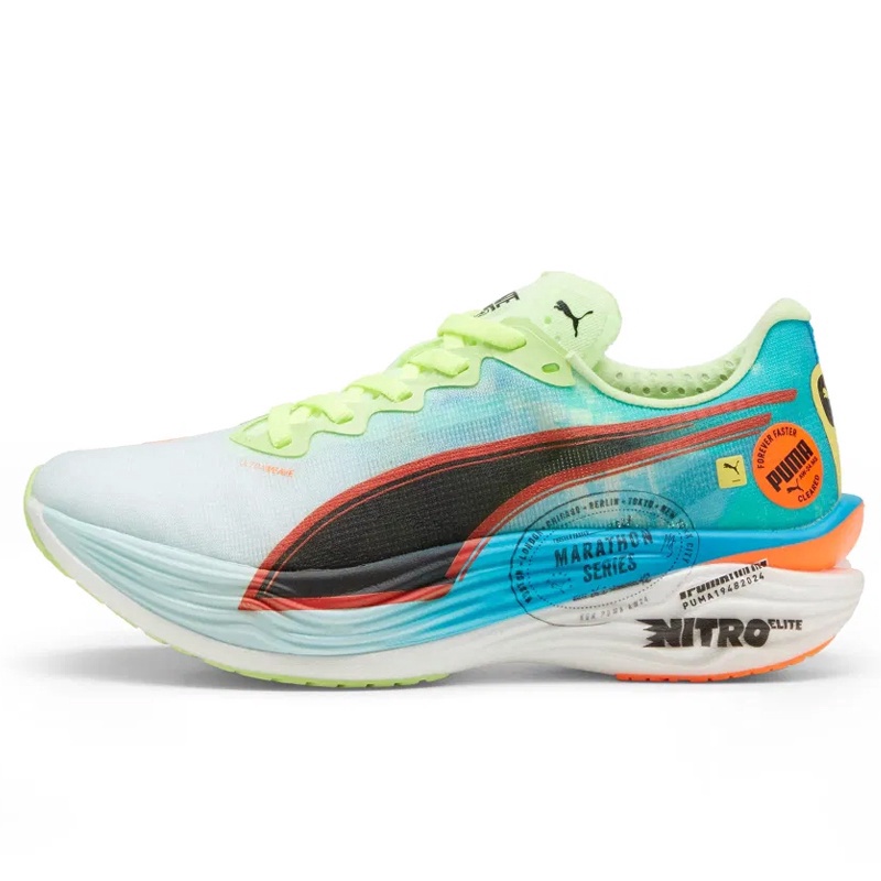 Jual Sepatu Lari Puma Deviate Nitro Elite 3 Marathon Series Nitro Blue-Fizzy Apple Original 31019701 - hoopspoint.com