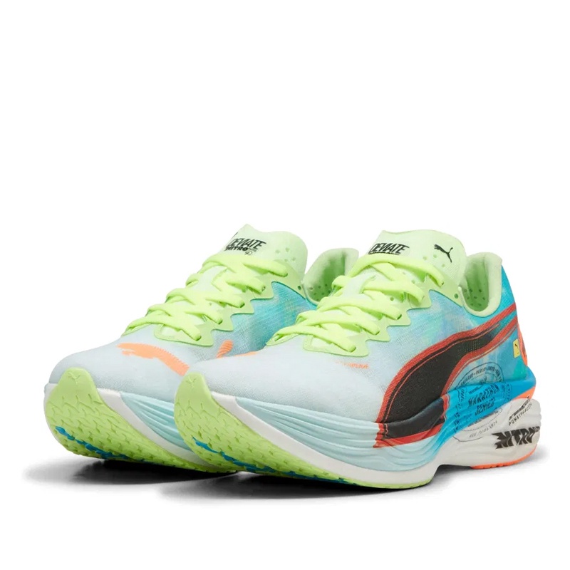 Jual Sepatu Lari Wanita Puma Wmns Deviate Nitro Elite 3 Marathon Series Nitro Blue-Fizzy Apple Original 31019801 - hoopspoint.com