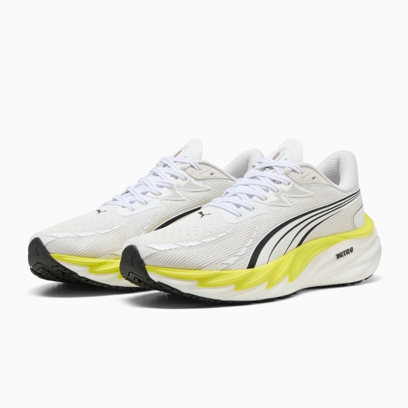 Jual Sepatu Lari Puma Velocity Nitro™ 4 White-Lux Lime Original 311140-15 - hoopspoint.com