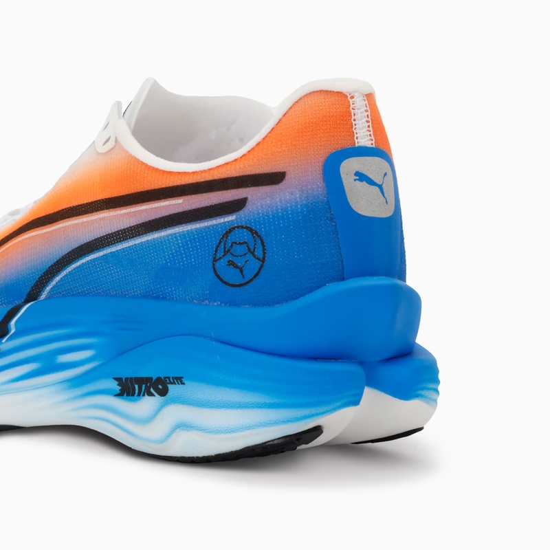 Jual Sepatu Lari Wanita Puma Wmns Deviate Nitro Elite 3 Ekiden Puma White - Heat Fire - Puma Black Original 313421-01 - hoopspoint.com