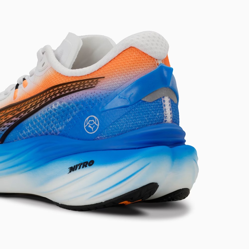 Jual Sepatu Lari Wanita Puma Wmns Deviate Nitro 3 Ekiden Puma White - Heat Fire - Puma Black Original 313423-01 - hoopspoint.com