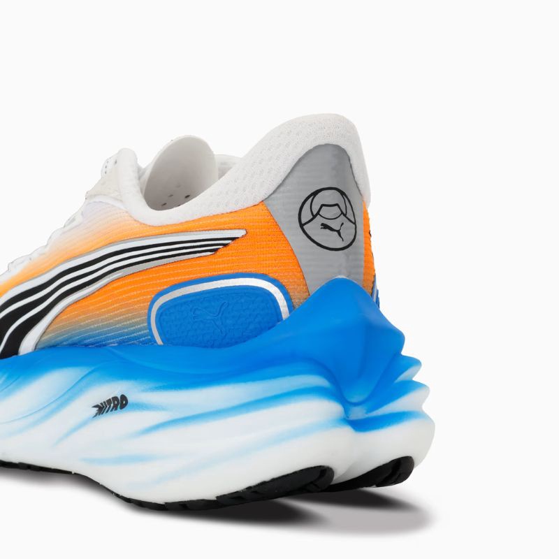 Jual Sepatu Lari Puma Velocity Nitro Ekiden Puma White-Heat Fire-Ultra Blue Original 313424-01 - hoopspoint.com