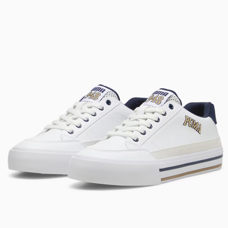 Jual Sepatu Sneakers Puma Court Classic Vulc Retro Club White Original 39508901 - hoopspoint.com