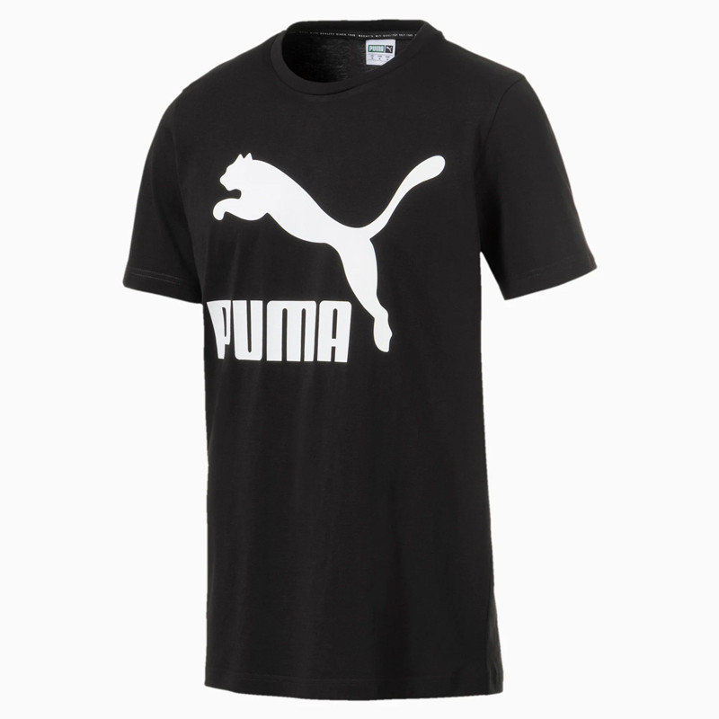 Jual Baju Sneakers Puma Classics Logo Tee Black Original 53008801 - hoopspoint.com