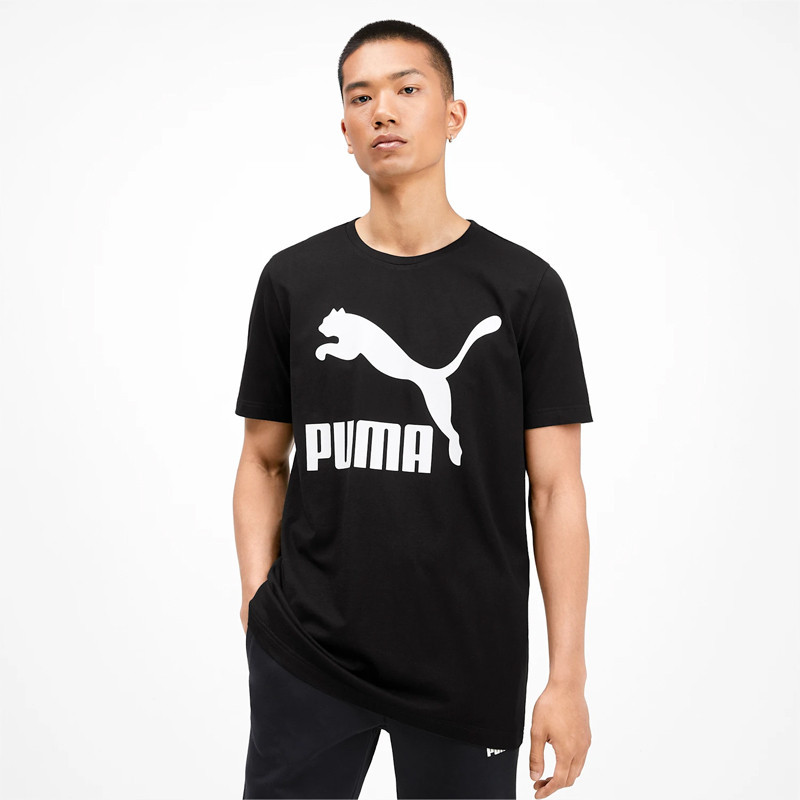 Jual Baju Sneakers Puma Classics Logo Tee Black Original 53008801 - hoopspoint.com