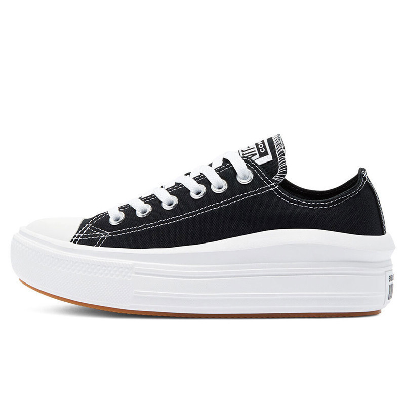 Jual Sepatu Sneakers Wanita Converse Wmns Chuck Taylor All Star Move Ox Black Original 570256C - hoopspoint.com