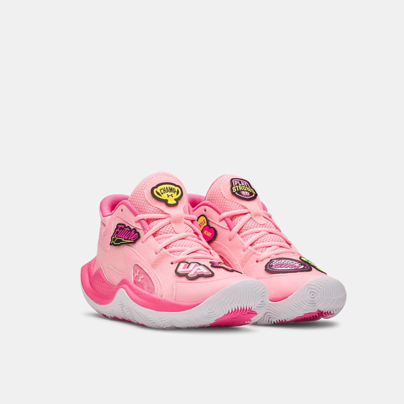 Jual Sepatu Basket Anak Under Armour Ua Gs Jet '25 Vc Pink Original 6006515-639 - hoopspoint.com