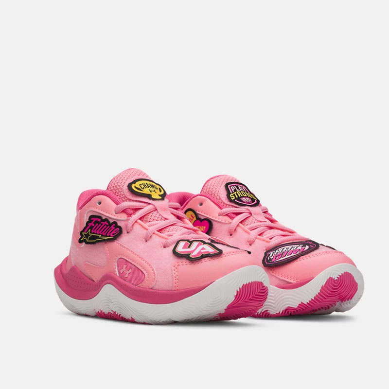 Jual Sepatu Basket Anak Under Armour Ua Ps Jet '25 Vc Pink Original 6006516-639 - hoopspoint.com