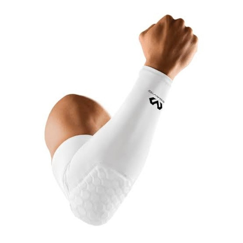 Jual Aksesoris Basket Mcdavid Hex Shooter Arm Sleeve White Original 6500R-W - www.hoopspoint.com