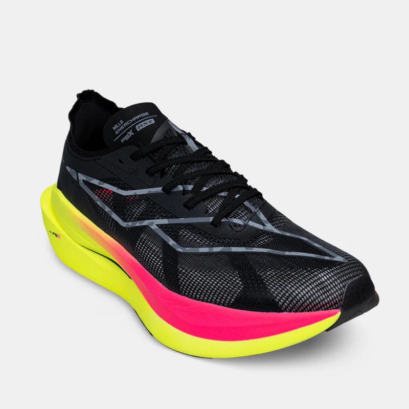Jual Sepatu Lari Mills Enercharge M1 Black - Yellow - Magenta Original 9105307 - hoopspoint.com
