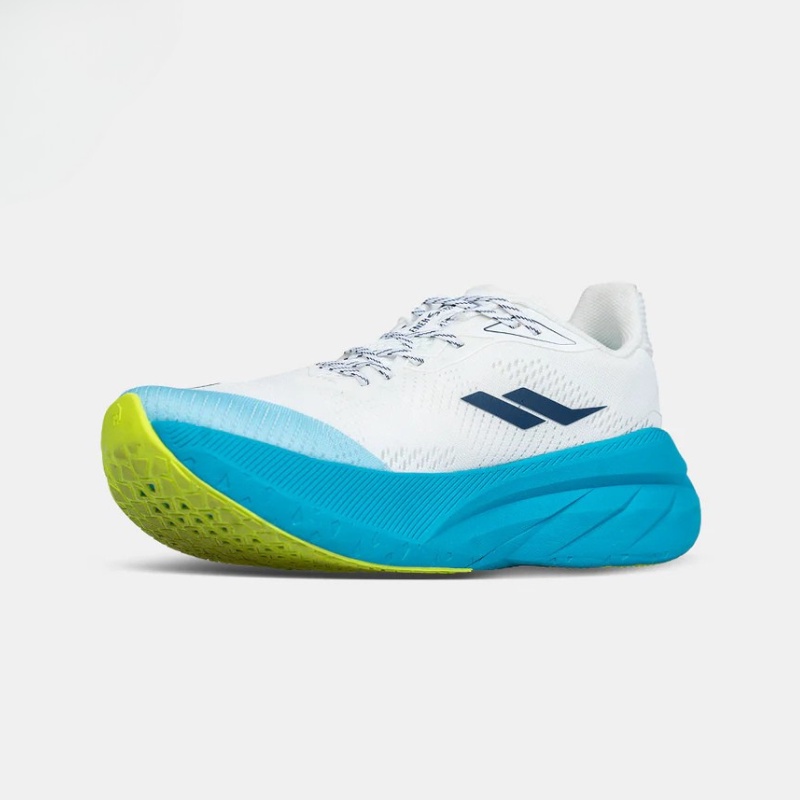 Jual Sepatu Lari Mills Enerstrike Hyper White/Blue/Neon Original 9105607 - hoopspoint.com