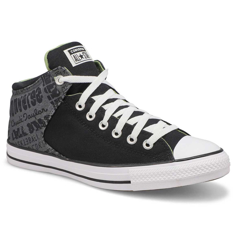 Jual Sepatu Sneakers Converse Chuck Taylor All Star High Street Logo Collage Black Grey Original A02820C - hoopspoint.com