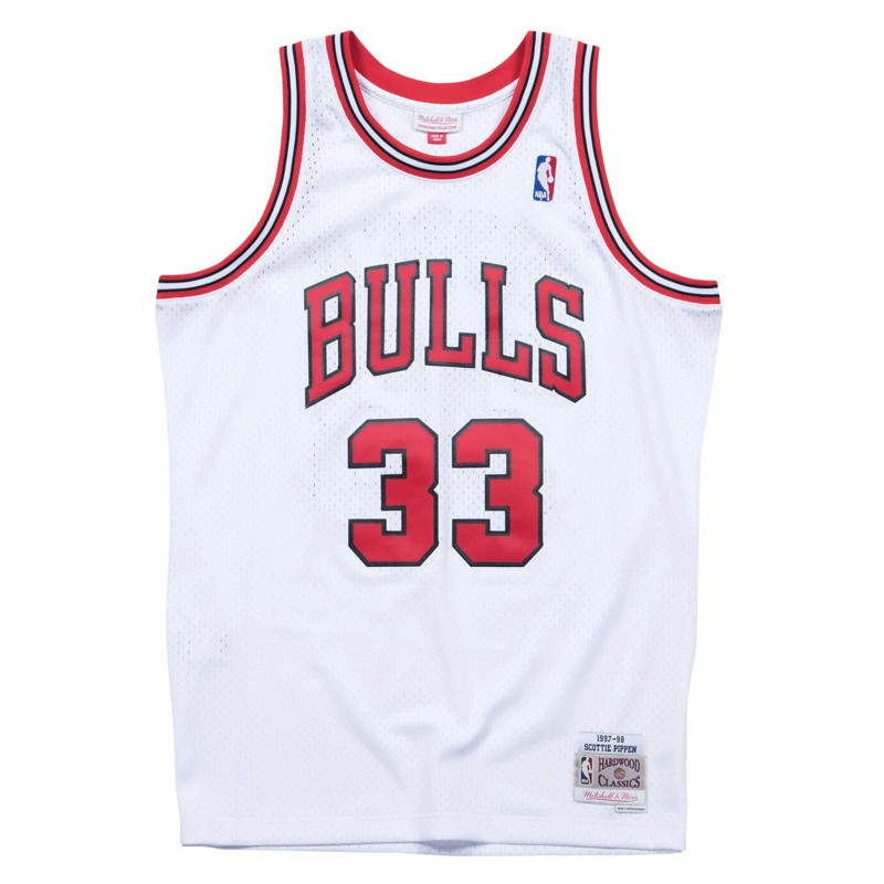 Jual Baju Basket Mitchell N Ness Chicago Bulls Scottie Pippen Swingman Jersey White Original Ac18054-Cbuwhit97Spi - hoopspoint.com