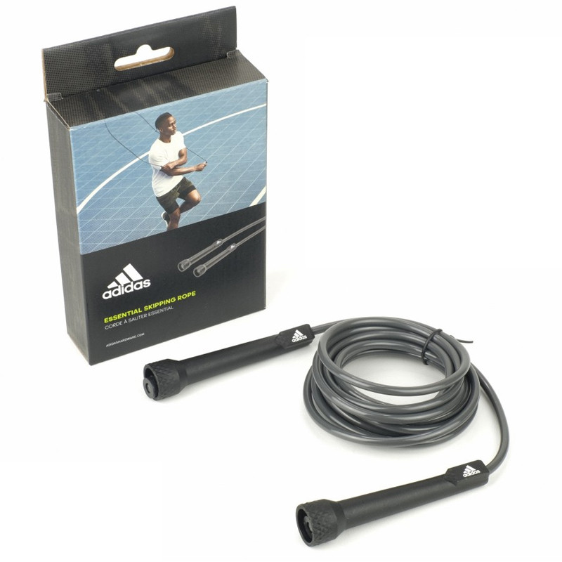 Jual Peralatan Training Adidas Essential Skipping Rope Black Original Adrp-13011 - hoopspoint.com