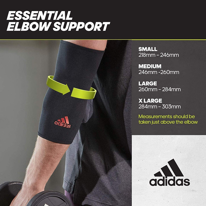 Jual Aksesoris Training Adidas Elbow Support (S) Black Original Adsu-12431Rd - hoopspoint.com