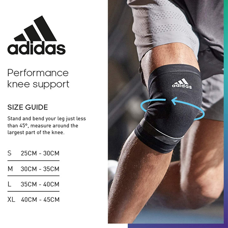 Jual Aksesoris Training Adidas Performance Climacool Knee Support (S) Black Original Adsu-13321 - hoopspoint.com