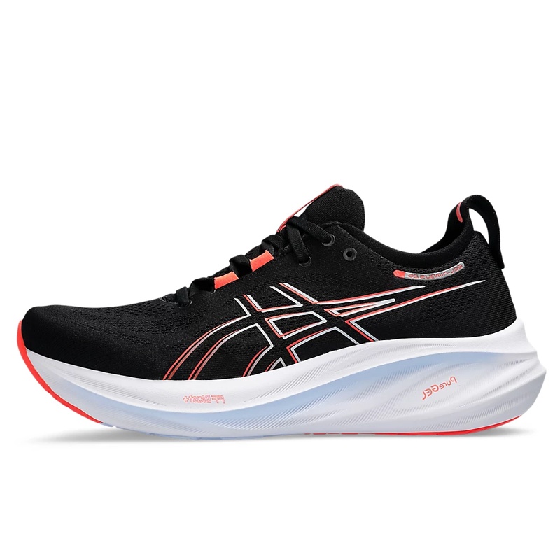 Jual Sepatu Lari Asics Gel-Nimbus 26 Black True Red Original Asi111B79403 - hoopspoint.com