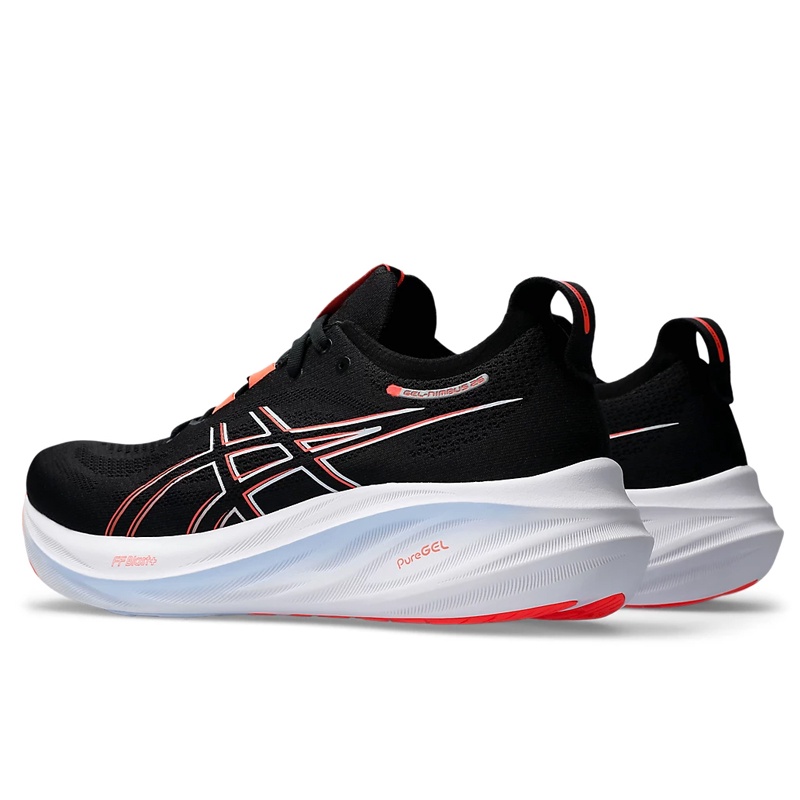 Jual Sepatu Lari Asics Gel-Nimbus 26 Black True Red Original Asi111B79403 - hoopspoint.com