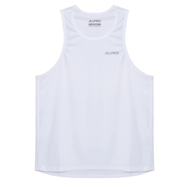 Jual Baju Lari Aspro Aspro Club Singlet White Original Aspro-Clubsinglet-Wh - hoopspoint.com