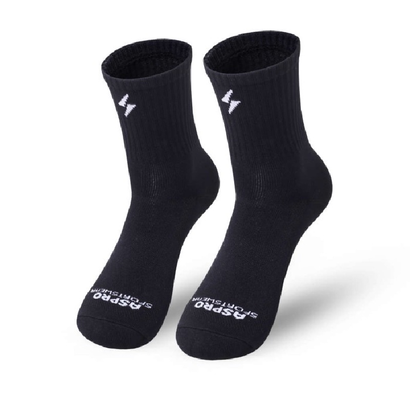 Jual Kaos Kaki Lari Aspro Mid Strike Socks Black Original Aspro-Midstrike-Socks-Blk - hoopspoint.com