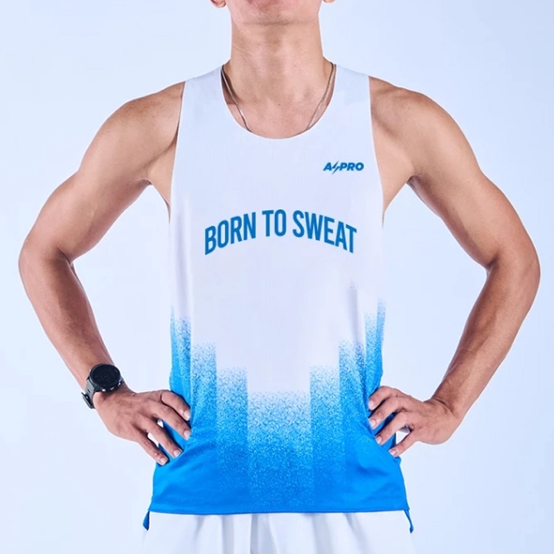 Jual Baju Lari Aspro Aspro Singlet Bts White-Blue Original Aspro-Singlet-Bts-Wb - hoopspoint.com