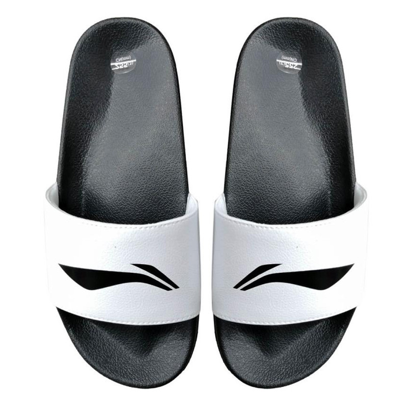 Jual Sandal Training Li-Ning Slide White Black Original Aycs001-1 - hoopspoint.com