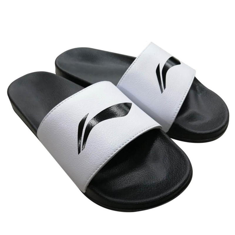 Jual Sandal Training Li-Ning Slide White Black Original Aycs001-1 - hoopspoint.com