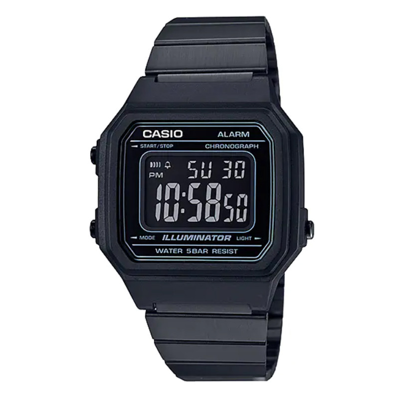 Jual Jam Tangan Training Pria Casio Digital Dial Stainless Steel Strap Black Original B650Wb-1Bdf - hoopspoint.com