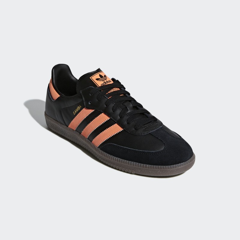 Jual Sepatu Sneakers Adidas Samba Og Black Orange Original B75804 - hoopspoint.com