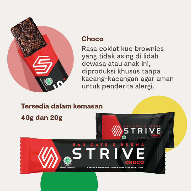 Jual Suplemen Lari Strive Energy Bar Bite Size Choco Multicolor Original Barbite-Choco - hoopspoint.com