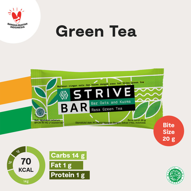 Jual Suplemen Lari Strive Energy Bar Bite Size Green Tea Green Original Barbite-Gtea - www.hoopspoint.com