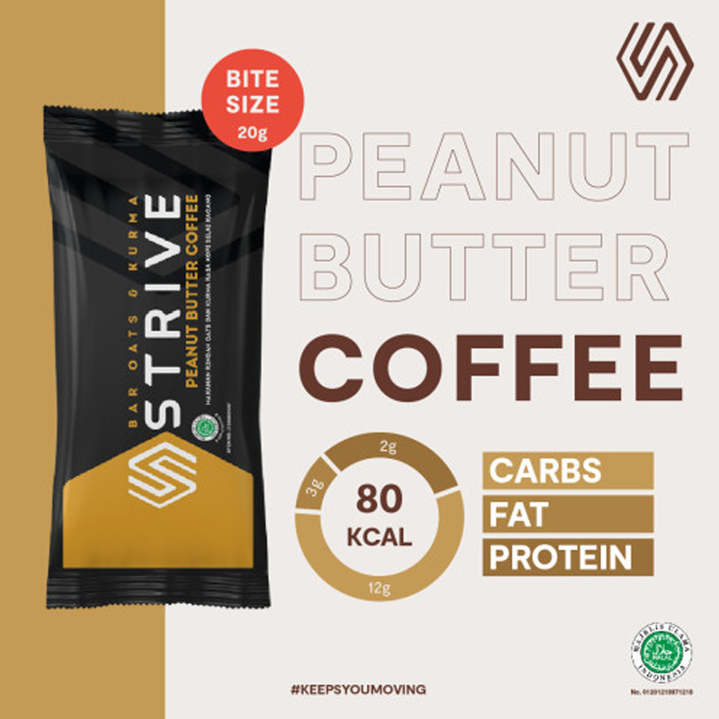 Jual Suplemen Lari Strive Energy Bar Bite Size Peanut Butter Coffee Multicolor Original Barbite-Pbutter - hoopspoint.com