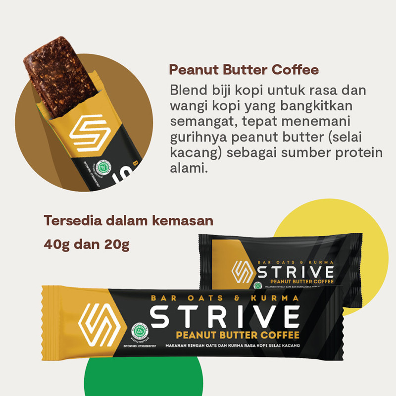 Jual Suplemen Lari Strive Energy Bar Bite Size Peanut Butter Coffee Multicolor Original Barbite-Pbutter - hoopspoint.com