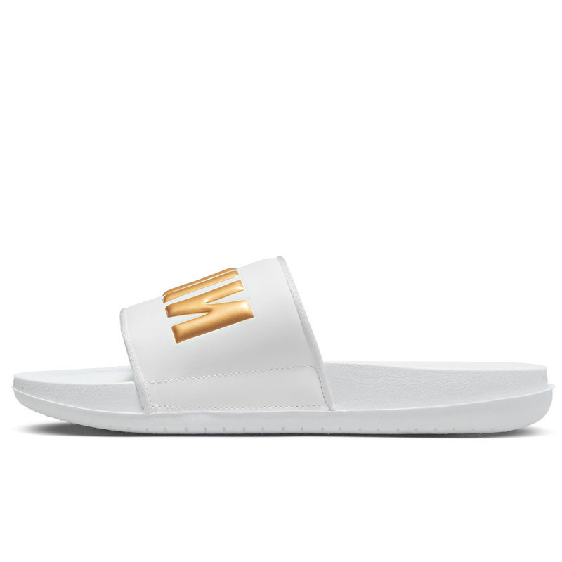 Jual Sandal Sneakers Wanita Nike Wmns Offcourt Slides White Gold Original Bq4632-106 - hoopspoint.com