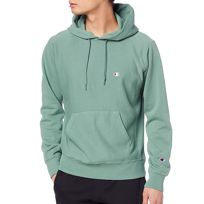 Jual Baju Sneakers Champion Logo Hoodie Green Original C3-R110-As - hoopspoint.com