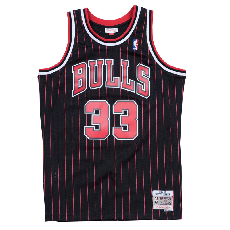 Jual Baju Basket Mitchell N Ness Scottie Pippen Chicago Bulls Alternate 1995-96 Swingman Jersey Black Red Original Cbublck95Spi - hoopspoint.com