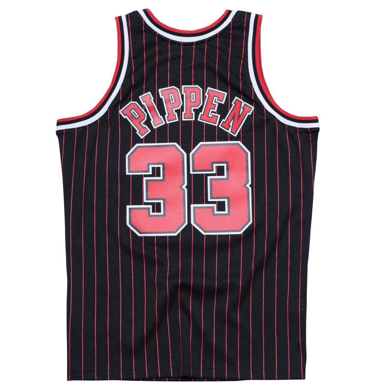 Jual Baju Basket Mitchell N Ness Scottie Pippen Chicago Bulls Alternate 1995-96 Swingman Jersey Black Red Original Cbublck95Spi - hoopspoint.com