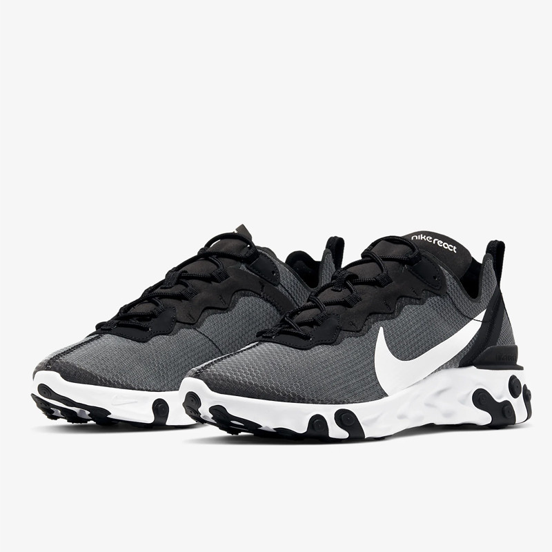 Jual Sepatu Sneakers Nike React Element 55 Se Black White Original Ci3831-002 - hoopspoint.com